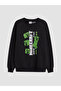 Ozmarka New Season Black Printed Boys' Sweatshirt