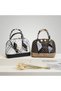 Daily Shopping Vintage Print Women's Handbag, Silk Scarf Chain Fashion Versatile Tote Bag, Women's Shell Bag - 3