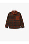 Classic Collar Long Sleeve Lumberjack Shirt with Pockets - 5