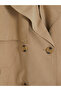 Jacket Collar Belted Women's Trench Coat - 6