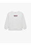 Floral Embroidered Shawl Collar Long Sleeve Sweatshirt - 2