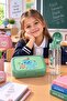 2-Piece Hobby Children's School Nutrition Set – 1.4 Lt Compartmented Lunch Box and 550 ml Water Bottle with Straw Set - 4