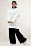 58173 Plus Size Modal Tunic with Fringe Detail - Ecru