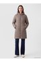 Vizyon New Season Brown Hooded Women's Puffer Coat - 2