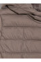 Vizyon New Season Brown Hooded Women's Puffer Coat - 8