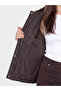 Velvet Shirt Collar Leopard Patterned Women's Puffer Coat - 4