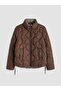 Women's Padded down Jacket with Stand Collar - 6