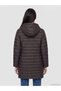 Ozmarka New Season Brown Hooded Women's Puffer Coat - 5
