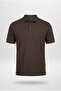 Ds Damat Regular Fit Brown Pique Textured T-Shirt - 5