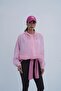 Women's Pink Hooded Slim Jacket - 2