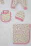 Baby Girl Hospital Release Set with 9 Blankets and Colorful Floral Pattern 0-3 Months, Ecru - 6