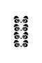 Cute Panda Face Design Waterproof Removable Auto Custom New Sticker 4 Pieces 27*12 cm - 2