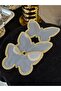 3 Pieces Special Design Stone Engraved Butterfly Model Coffee Presentation Cocktail Napkets - 6