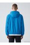 Ozmarka New Season Blue Comfortable Fit Hooded Men's Coat - 5
