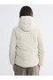 Ozmarka New Season White Hooded Women's Puffer Coat - 5