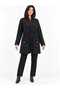 Asez Boutique Women's Hooded 7-Button Plush Textured Long Knitwear Cardigan 9084 - 5