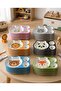 3-Piece Melamine Children's Dinner Plate Set - 3-Compartment Unbreakable Baby Feeding Tray (Blw Plate) - 2