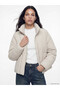 Esvab • Modern & Distinctive Stand Collar Women's Leather Look Puffer Coat