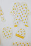 Baby Girl Hospital Release Set with 9 Blankets, Smiling Face Lemon Pattern, 0-3 Months, Ecru - 4