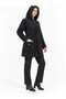 Asez Boutique Women's Hooded 7-Button Plush Textured Long Knitwear Cardigan 9084 - 2