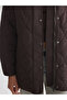 Xside Brown Hooded Quilted Oversize Women's Puffer Coat - 3
