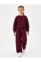 Girls' Winter Set, Top and Bottom Set, 3-Ply Thick Shardooned Sweat Suit, Stylish Model - 2