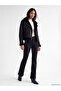 Vizyon New Season Black Fur Collar Women's Suede Look Coat - 2