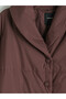 Ozmarka New Season Burgundy Jacket Collar Women's Puffer Coat - 8