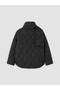 Vizyon New Season Black Scarf Detailed Quilted Women's Puffer Coat - 6