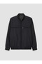 Özmarka New Season Black Standard Fit Stand Collar Men's Coat - 4