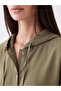 Özmarka New Season Khaki Hooded Women's Jacket - 3