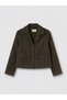 Ozmarka New Season Brown Shirt Collar Plaid Women's Cashmere Jacket - 5