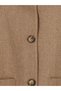 Vizyon New Season Beige Shirt Collar Women's Cashmere Jacket - 7