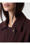 Belted Oversize Women's Gabardine Jacket - 3