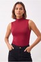 Body de damă din viscoză, fără mâneci, model basic - 2