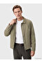 Özmarka New Season Beige Regular Fit Velvet Collar Men's Jacket - 2