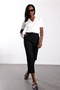 Ecru Sequined Collar Short Sleeve Knitwear Cardigan 140684 - 3