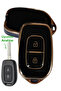 Dacia Duster Logan Sandero Dokker Compatible Key Case Without Key Blade Auto Keychain Black Gold