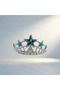 Blue Star Shaped Elsa Princess Crown Fun Accessory for Kids