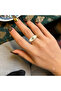 North Star Gold Plated Ivory Enamel Ring