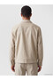 Ozmarka New Season Beige Regular Fit Shirt Collar Men's Jacket - 3