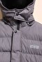 Anthracite Boy's Fur Lined Inflatable Coat with Removable Hood and Snap Closure 24900 - 5