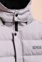 Gray Boy's Fur Lined Inflatable Coat with Removable Hood and Snap Closure 24897 - 5