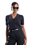 Black Sequined Short Sleeve Knitwear Cardigan 140684 - 4