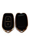 Dacia Duster Logan Sandero Dokker Compatible Key Case Without Key Blade Auto Keychain Black Gold - 3
