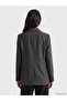 Ozmarka New Season Brown Double-Breasted Collared Women's Blazer Jacket - 4