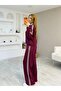 Textured Modal Zipper Stripe Detailed Suit - 3