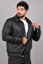 Cross-Cover Patterned Faux Leather Coat Kmd 842_50528 - 5