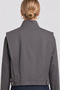 Stylish Buttoned Short Trench Coat Lgx0019 Gray - 5