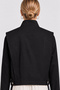 Stylish Buttoned Short Trench Coat Lgx0019 Black - 4